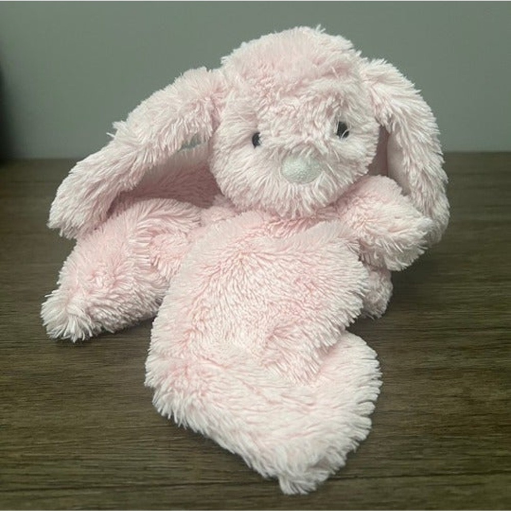 Jellycat Bashful Pink Bunny Soother Security Blanket Baby Plush Lovey Toy SO4BPN